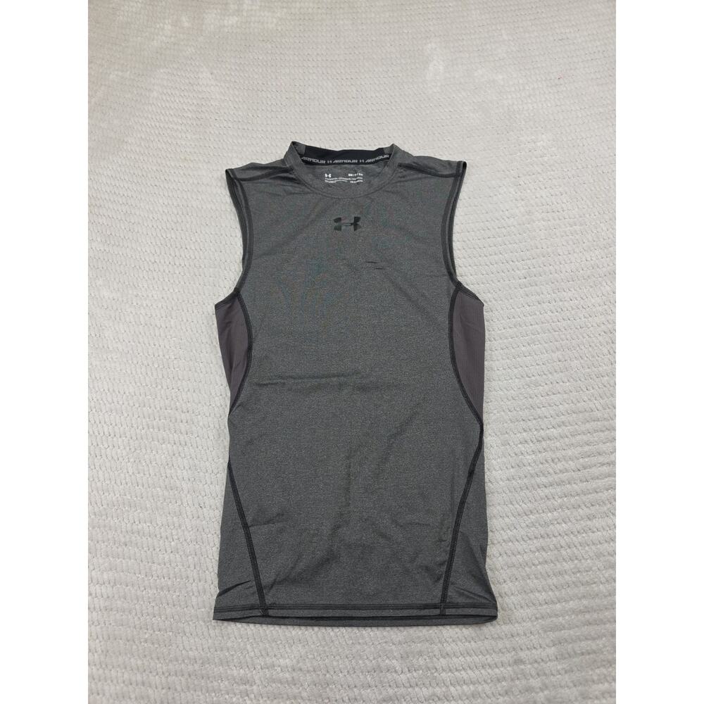 Under Armour Shirt Mens Small Compression Fit Tank Top Gray